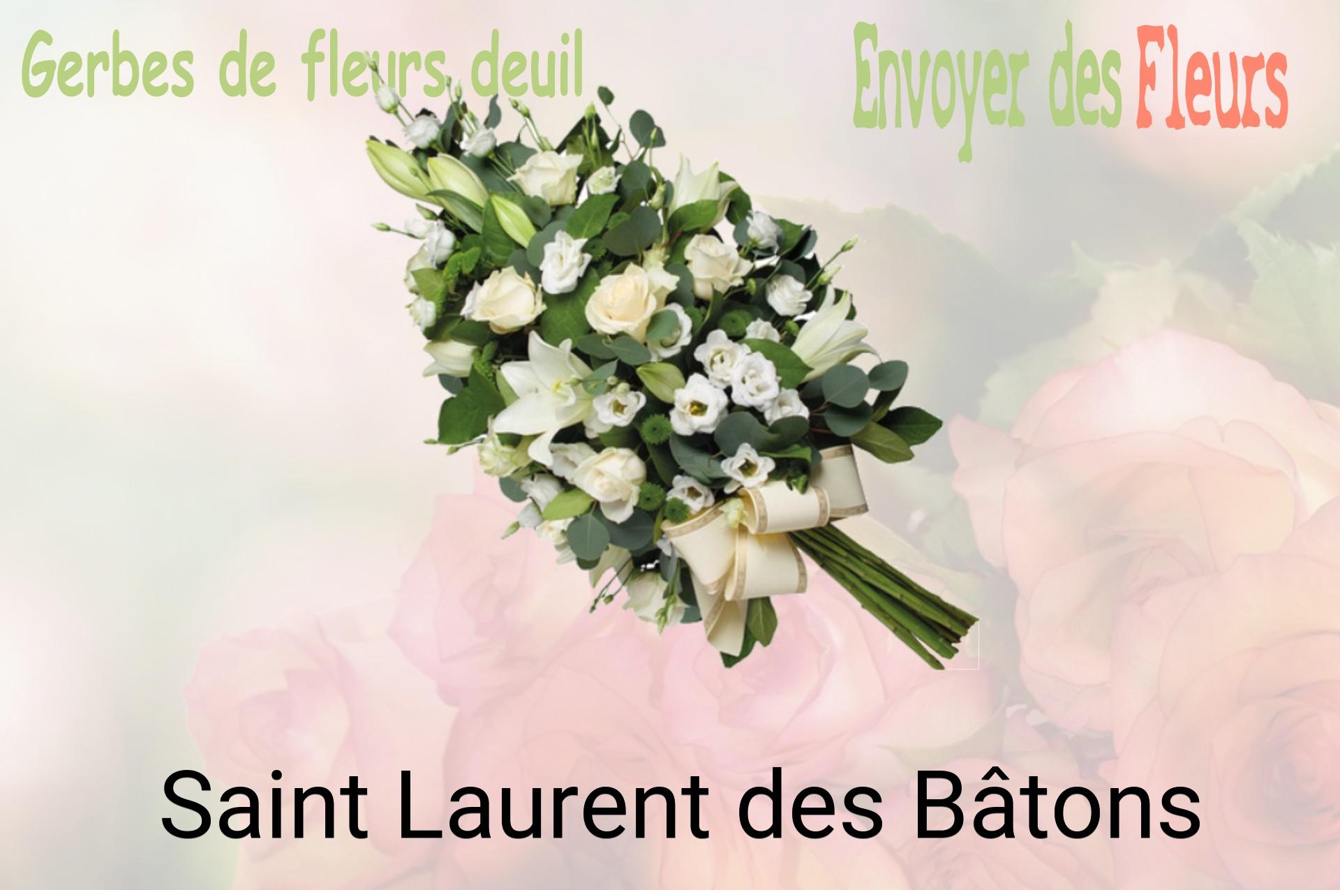 Gerbe de fleurs de deuil livrée à Saint-Laurent-des-Bâtons